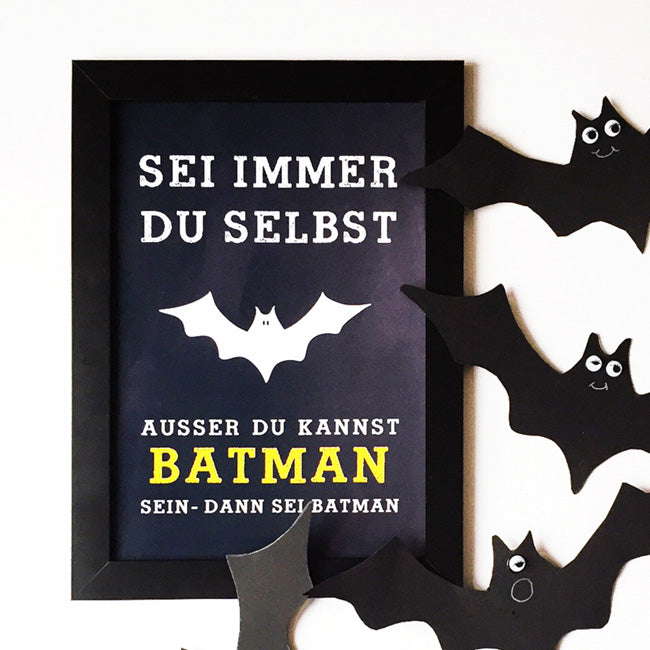 Achtung, Fledermäuschen! ✪ Halloween- DIY Kids mit Printable