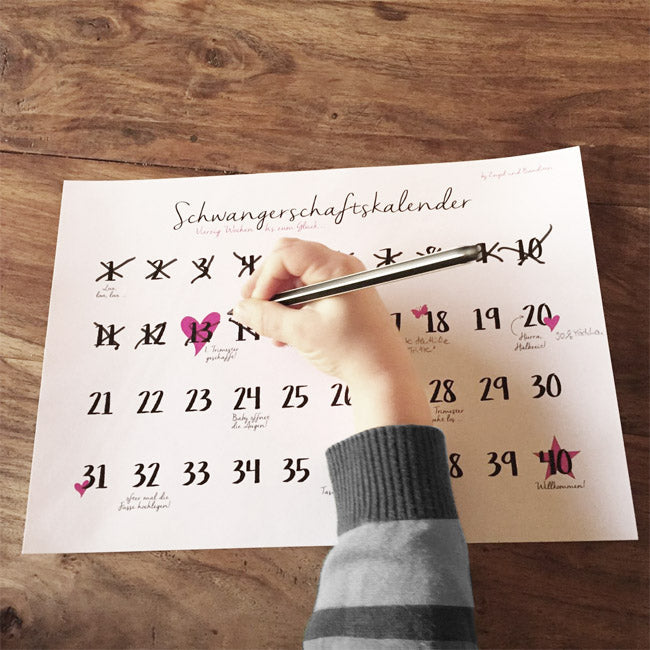 Wir sind schwanger!  ✪ Schwangerschaftskalender- Freebie