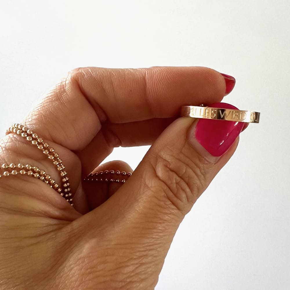 alles wird gut ring mit kette