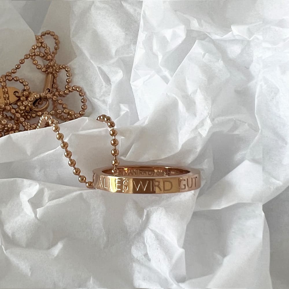 ring mit spruch Alles wird gut