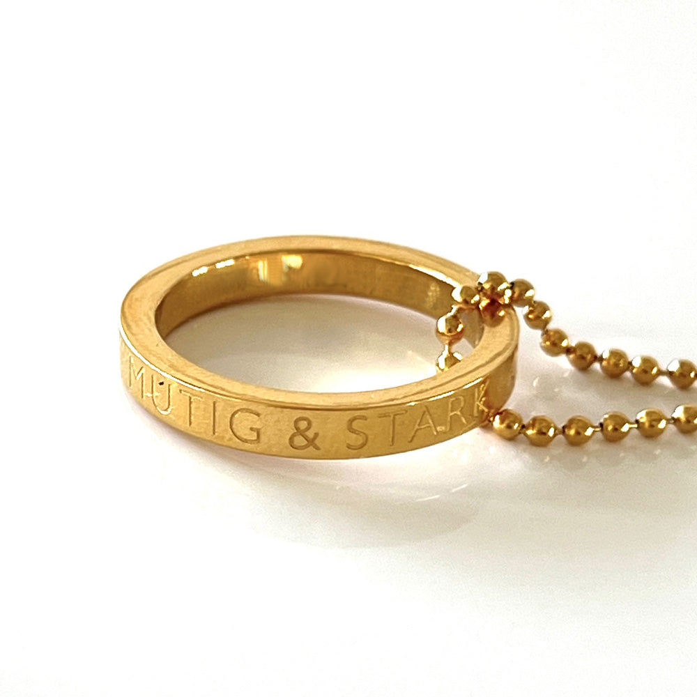 Ring mit Gravur Mutig und stark