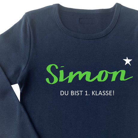 schulkind-shirt mit namen und wunschtext