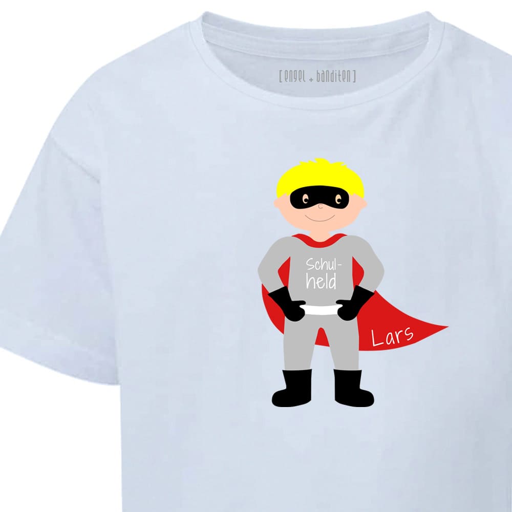 schulkind t-shirt superheld