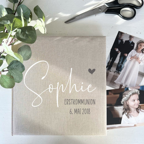 fotoalbum kinder-kommunion mit namen