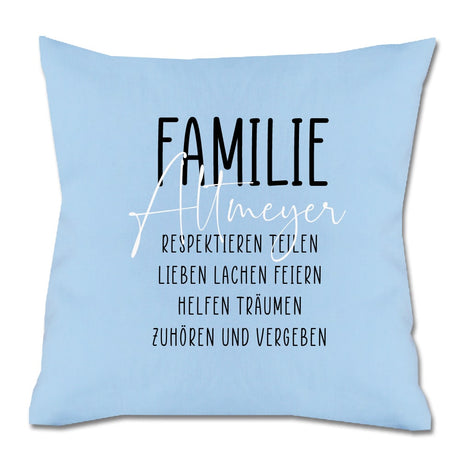 personalisiertes kissen familie heisst 