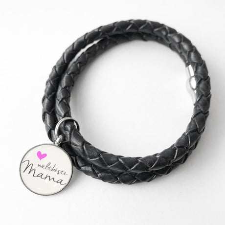 leder-armband weltbeste mama