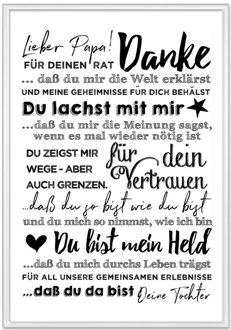 poster vater danke papa